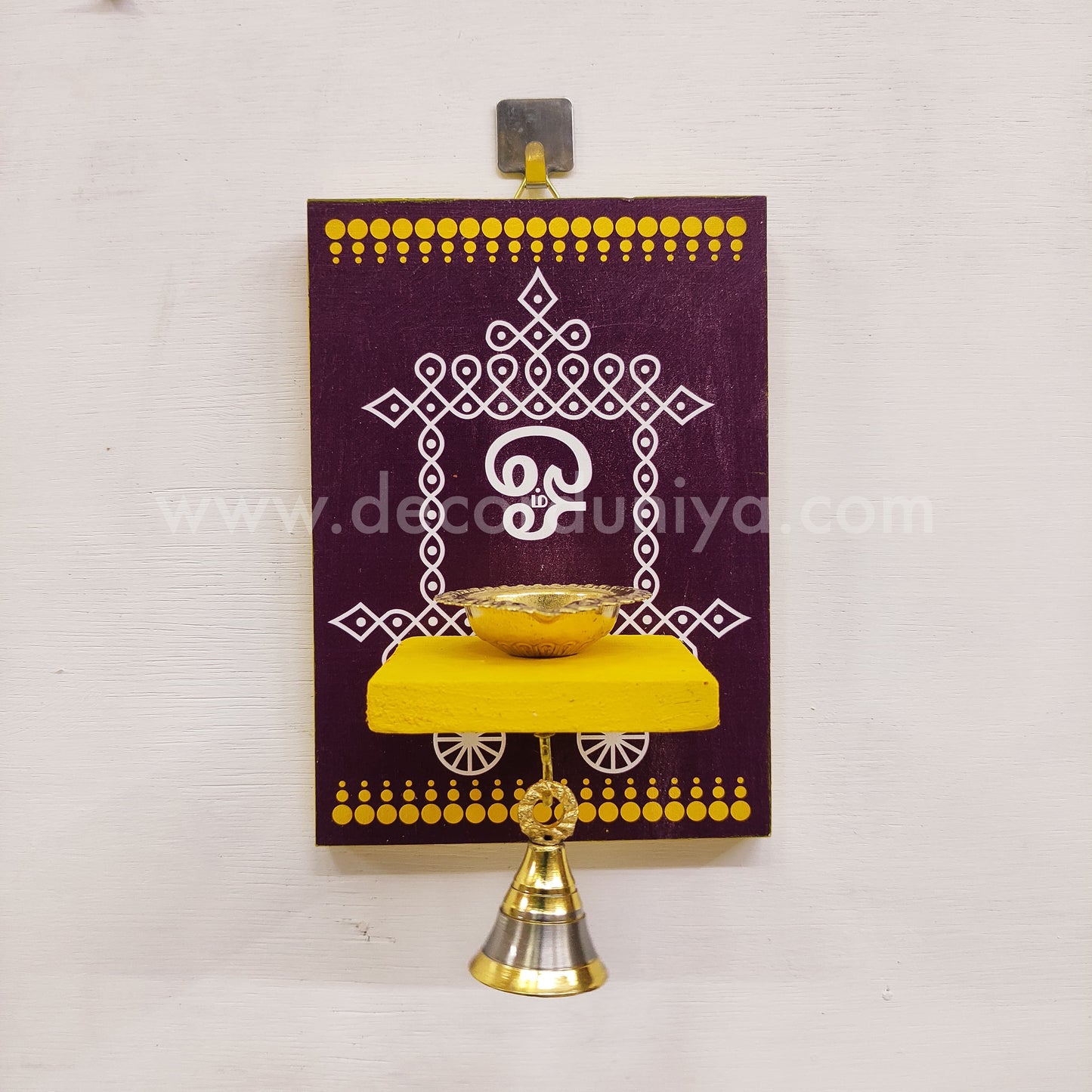 Wooden Kolam Wall Shelf, Vilakku Madam - VMN5