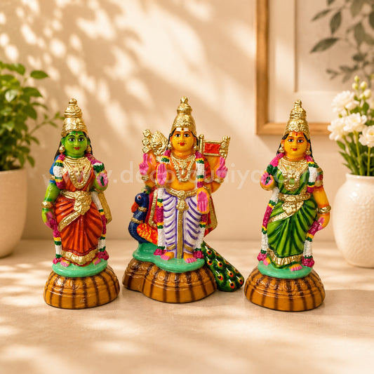Murugar Set | Murugar Valli Deivanai | Golu Bommai | Decor Duniya Golu Dolls | Navaratri Golu Bommai - TK96