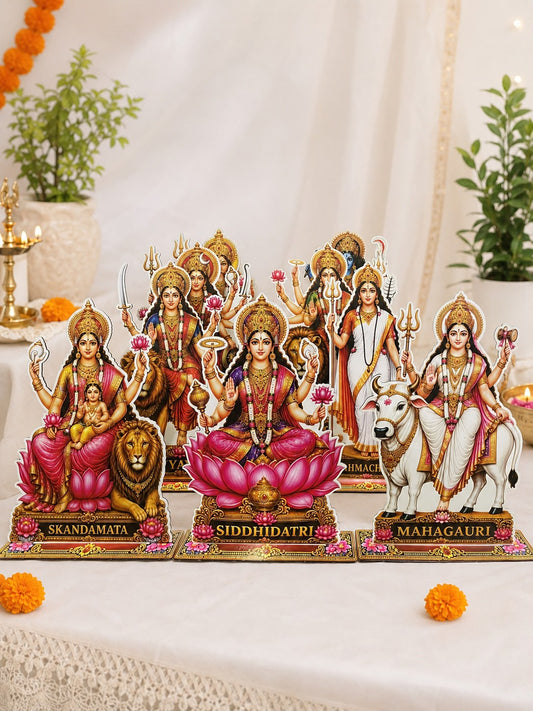 Navadurga MDF Golu Cutouts Set | 9-Piece Sri Durga Devi | Pre-Order – KLM4