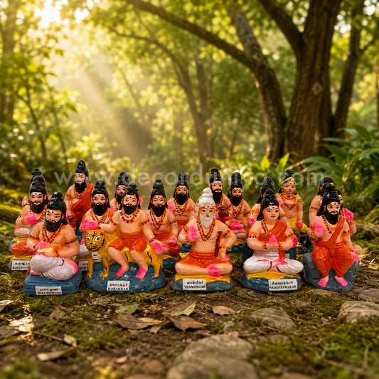 18 Siddhargal Set | Golu Bommai | Decor Duniya Golu Dolls | Navaratri Golu Bommai - TK912