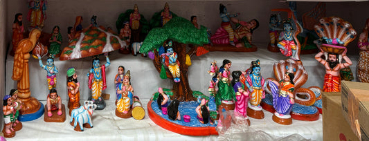Krishna Leela Full Set - 12 Scenes | Decor Duniya Golu Doll | Navaratri Golu Dolls - TK712