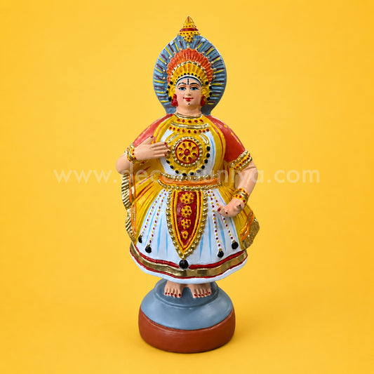 Kantara Thanjavur Dancing Doll | Traditional Thalaiyatti Bommai | Paper Mache | 13.5 Inches - TD132