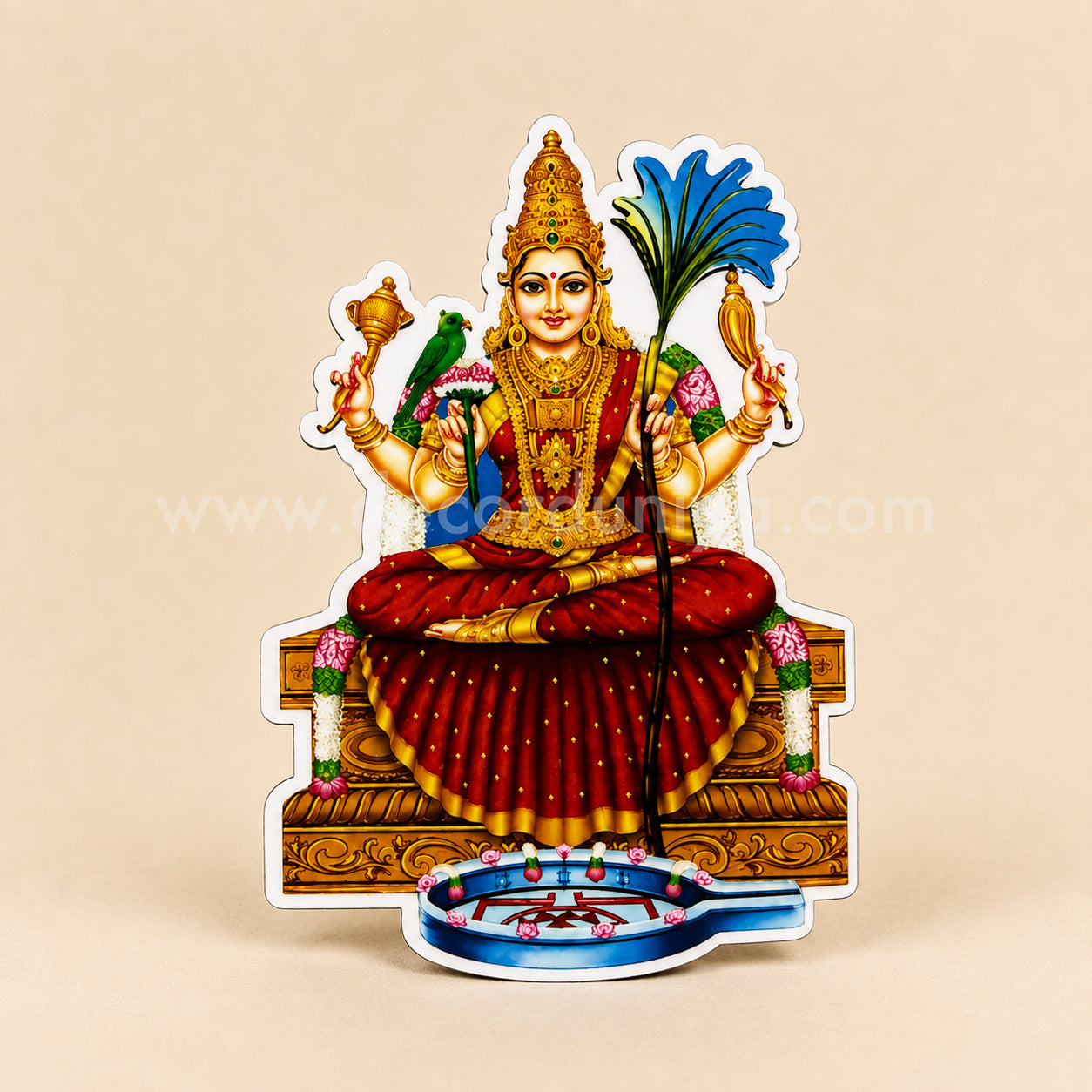 Kamakshi Amman MDF Fridge Magnet | Hindu Goddess Magnet – FMN01