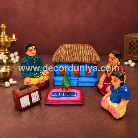 Kili Josiyam Golu Doll Set | Traditional Parrot Astrology Theme | Decor Duniya Navaratri Golu Bommai – TK133