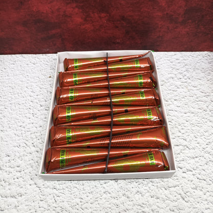 Henna Mehandi Cone for Hand Designing - Set of 12 Pcs