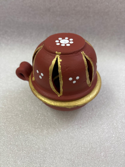 Clay Anaya vilakku - Agal Vilakku with Lid - Diya - ANL1