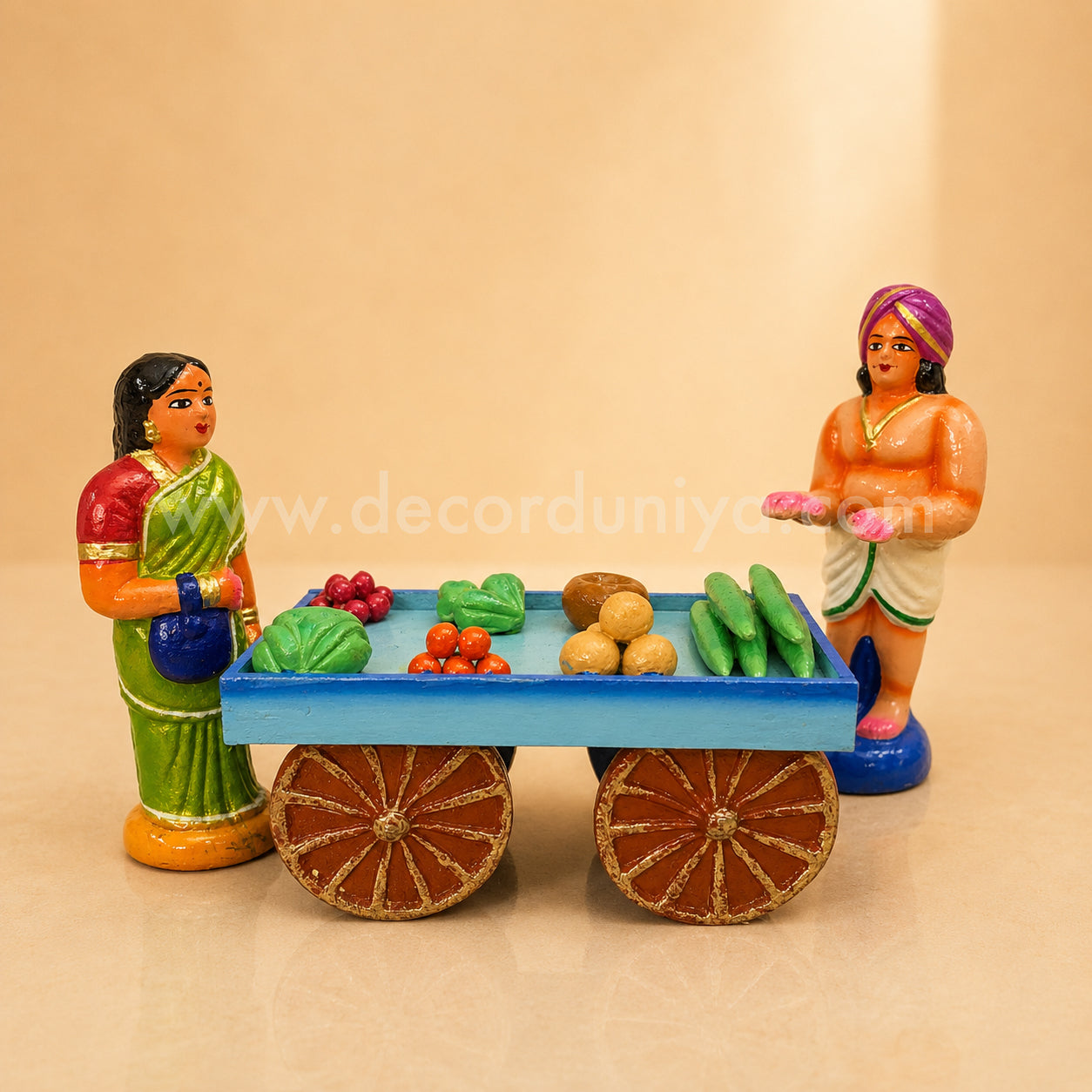 Kai Vandi | Vegetable Seller | Golu Bommai | Decor Duniya Golu Dolls | Navaratri Golu Bommai - TK909