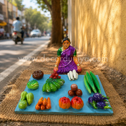 Kai Kadai | Vegetable Seller | Golu Bommai | Decor Duniya Golu Dolls | Navaratri Golu Bommai - TK914