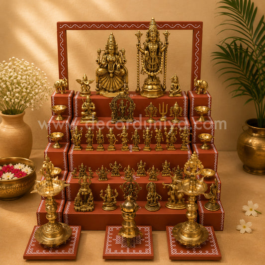 5 Step Brass Idols Golu - Entire Set - MB104