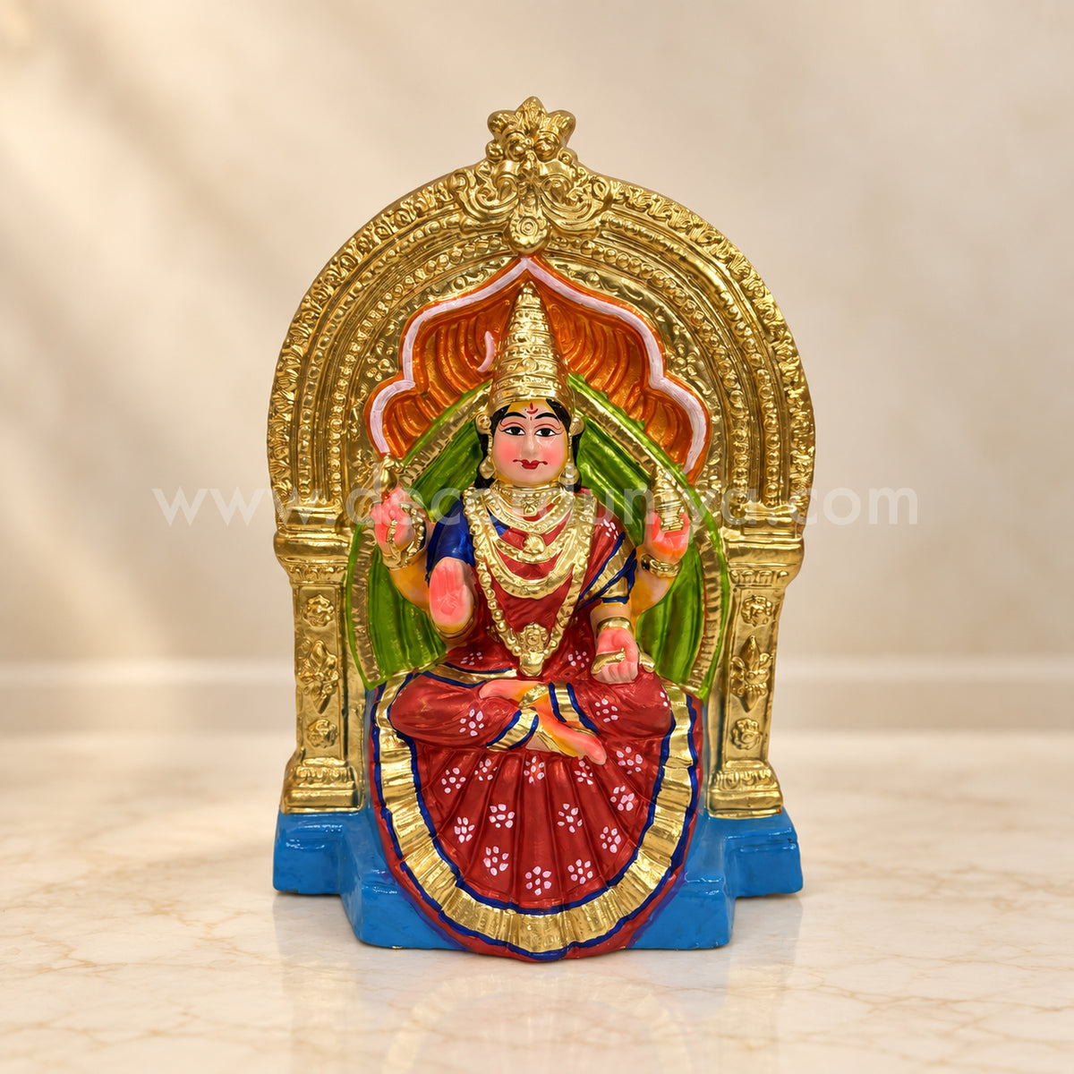Sharada Ambal Clay Golu Doll | Navaratri Golu Bommai & Pooja Décor – TKS10