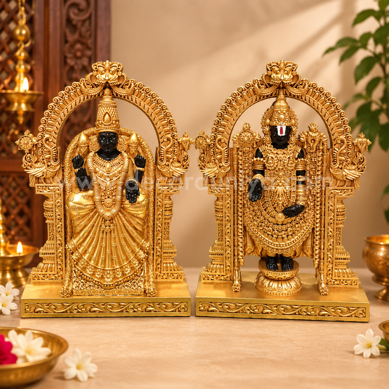 Venkatesha Perumal Thayar | Perumal Thayar | Gold Finish | Polyresin | SV1
