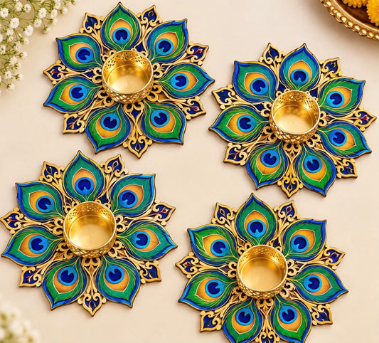 Rangoli MDF Cutout T-Light Holders | Set of 4 Pieces | Pre-Order – KLM7