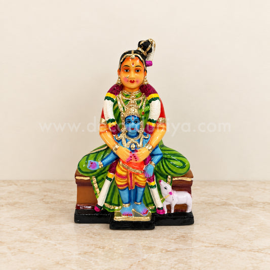 Mannargudi Rajagopalaswamy with Andal Clay Golu Doll | Navaratri Golu Bommai & Pooja Décor – TKS12