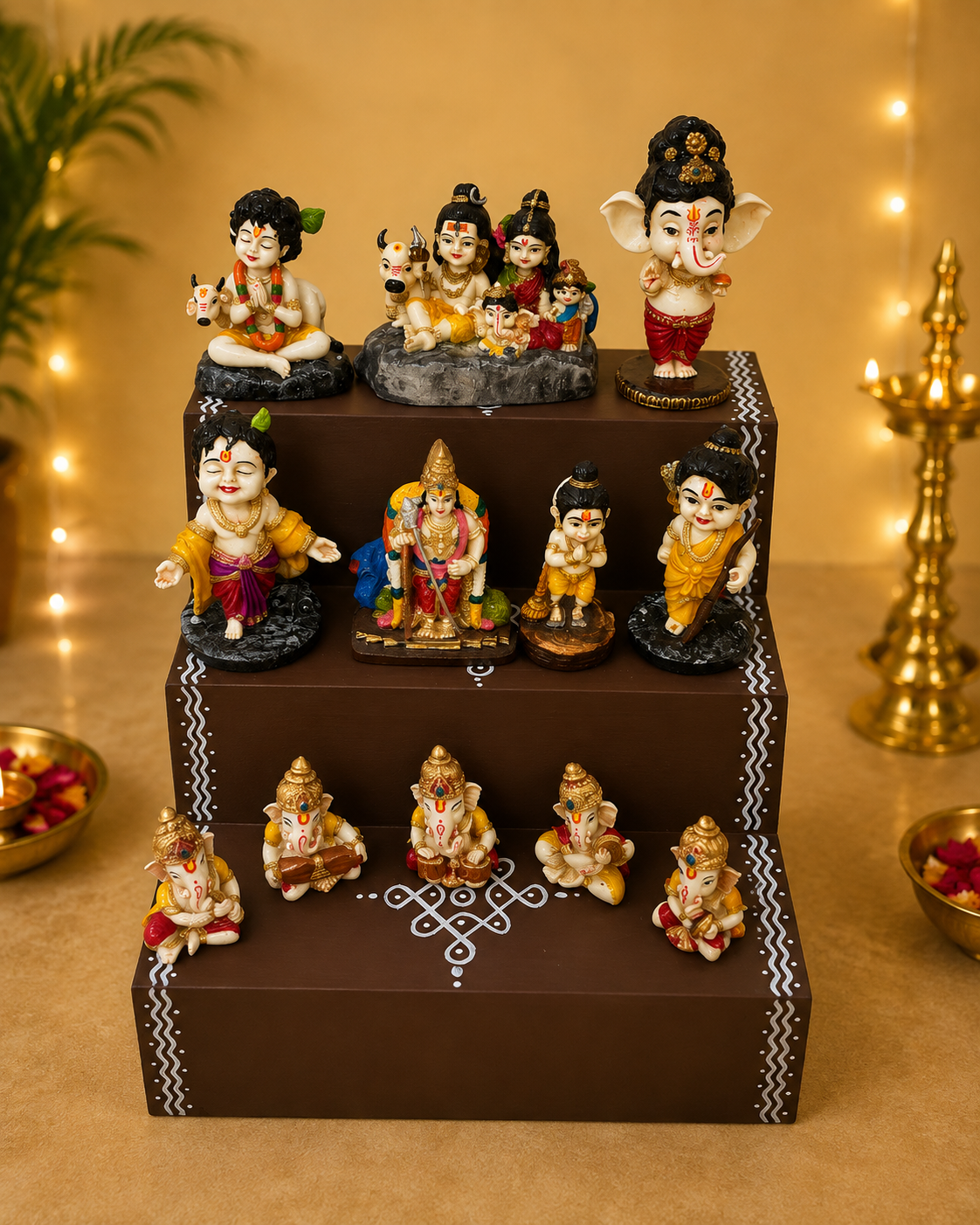 3 Step Miniature Dolls Golu - Entire Set - PG110