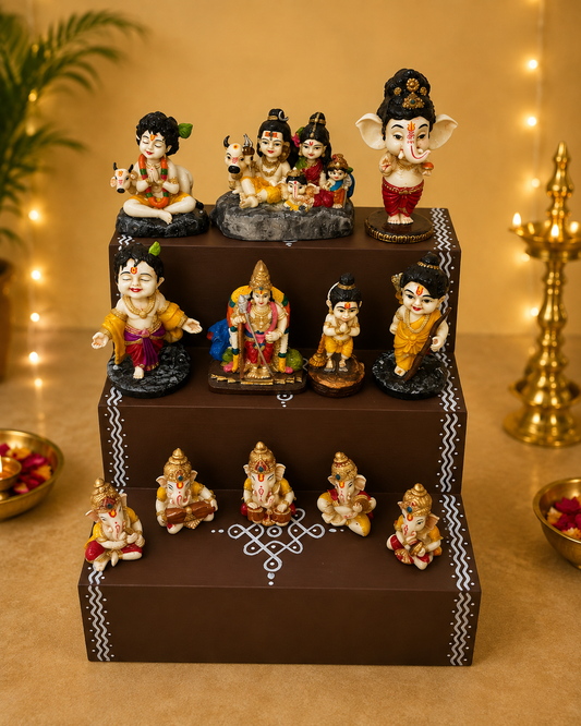 3 Step Miniature Dolls Golu - Entire Set - PG110