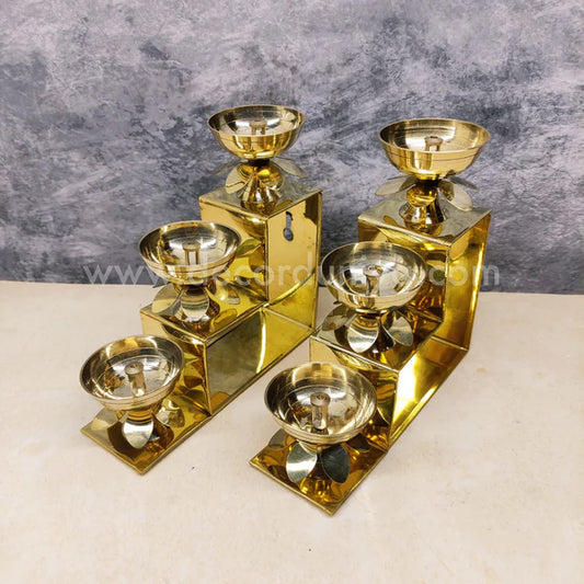 Brass Diya Stand - 3SD