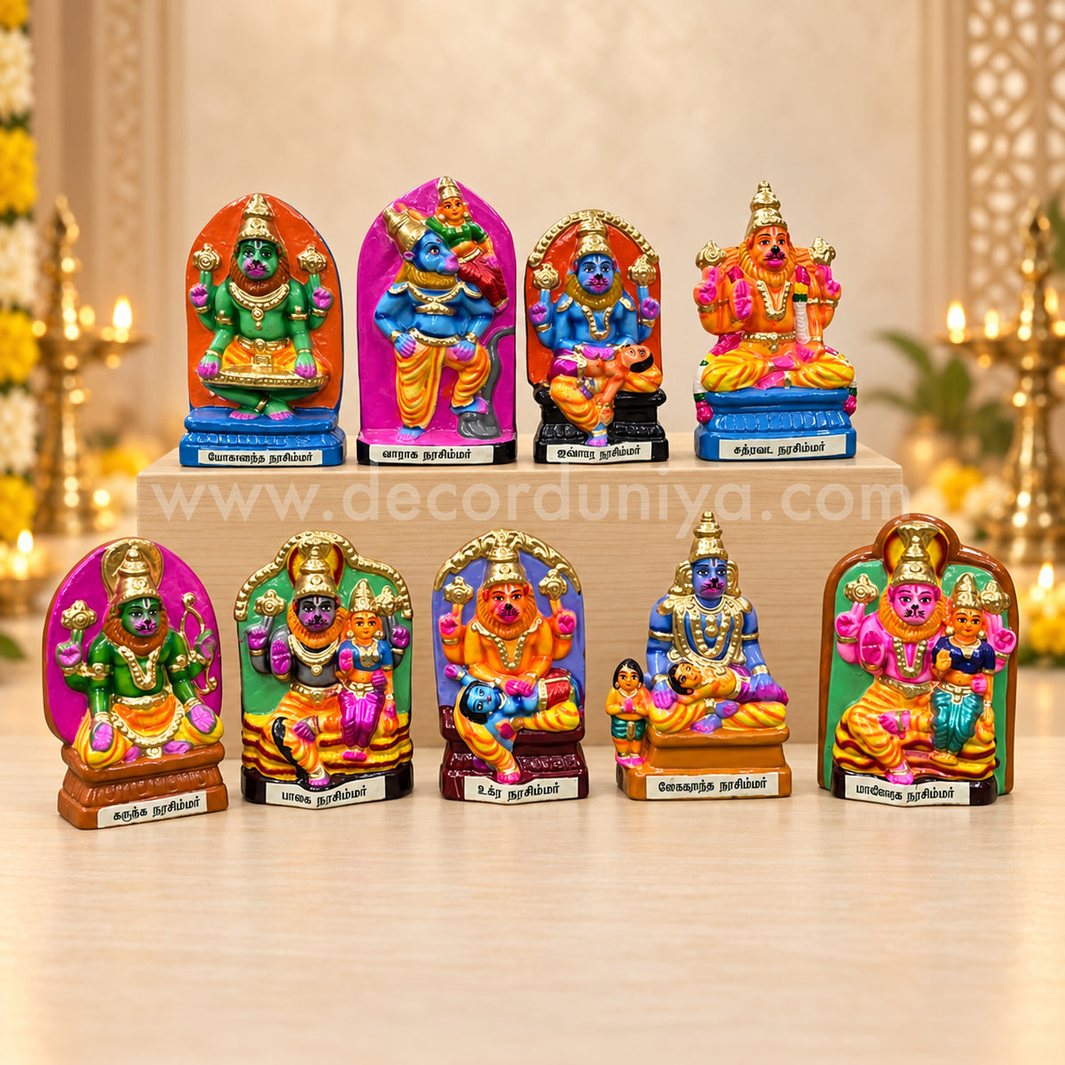 Nava Narasimhar Set | Navaratri Golu Bommai, Divine Pooja & Home Décor – TKS50