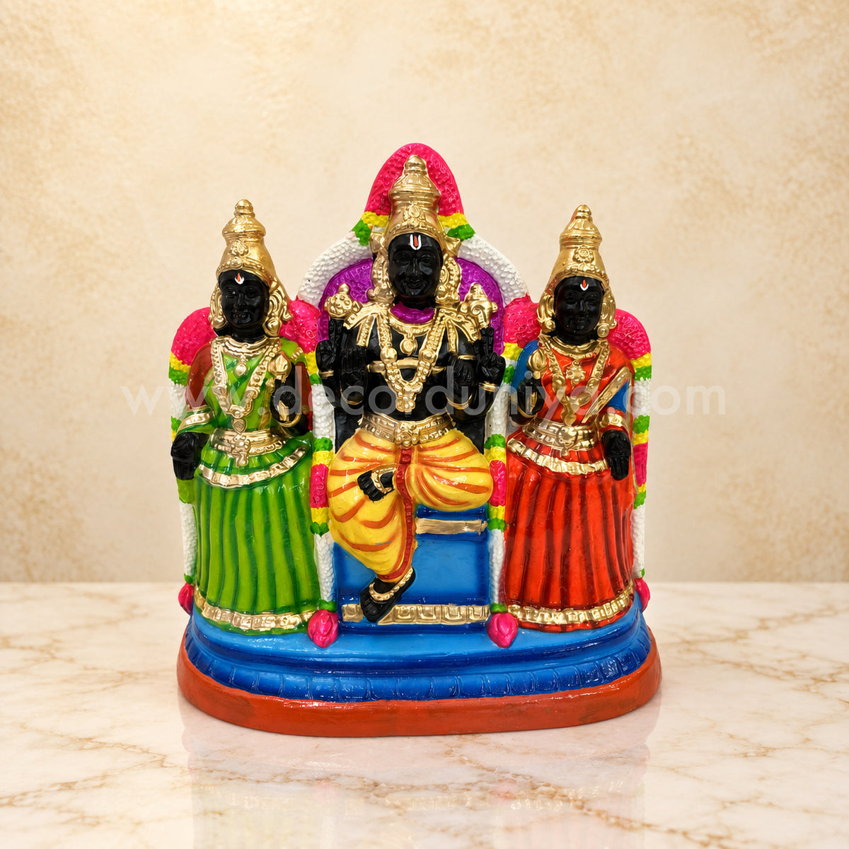 Koodal Azhagar Perumal Clay Golu Doll | Navaratri Golu Bommai & Pooja Décor – TKS11