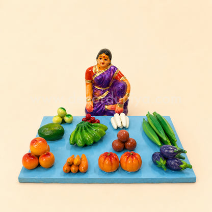 Pazha Kadai | Fruit Seller | Golu Bommai | Decor Duniya Golu Dolls | Navaratri Golu Bommai - TK910
