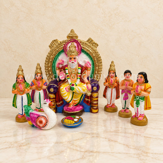 Lord Vishwakarma Clay Golu Doll Set | Divine Architect Navaratri Kolu Bommai & Pooja Décor – TKS14