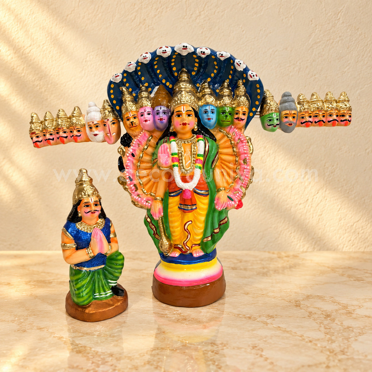 Lord Krishna Vishwaroopam Clay Golu Doll | Bhagavad Gita Divine Form | Navaratri Golu Bommai – TKS23