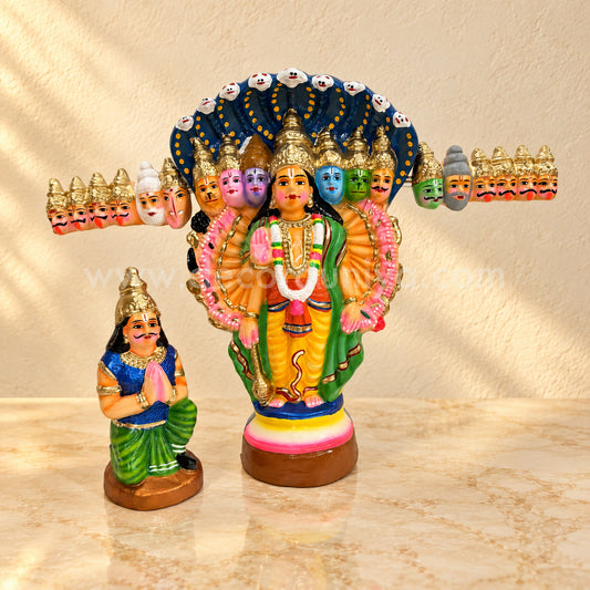 Lord Krishna Vishwaroopam Clay Golu Doll | Bhagavad Gita Divine Form | Navaratri Golu Bommai – TKS23