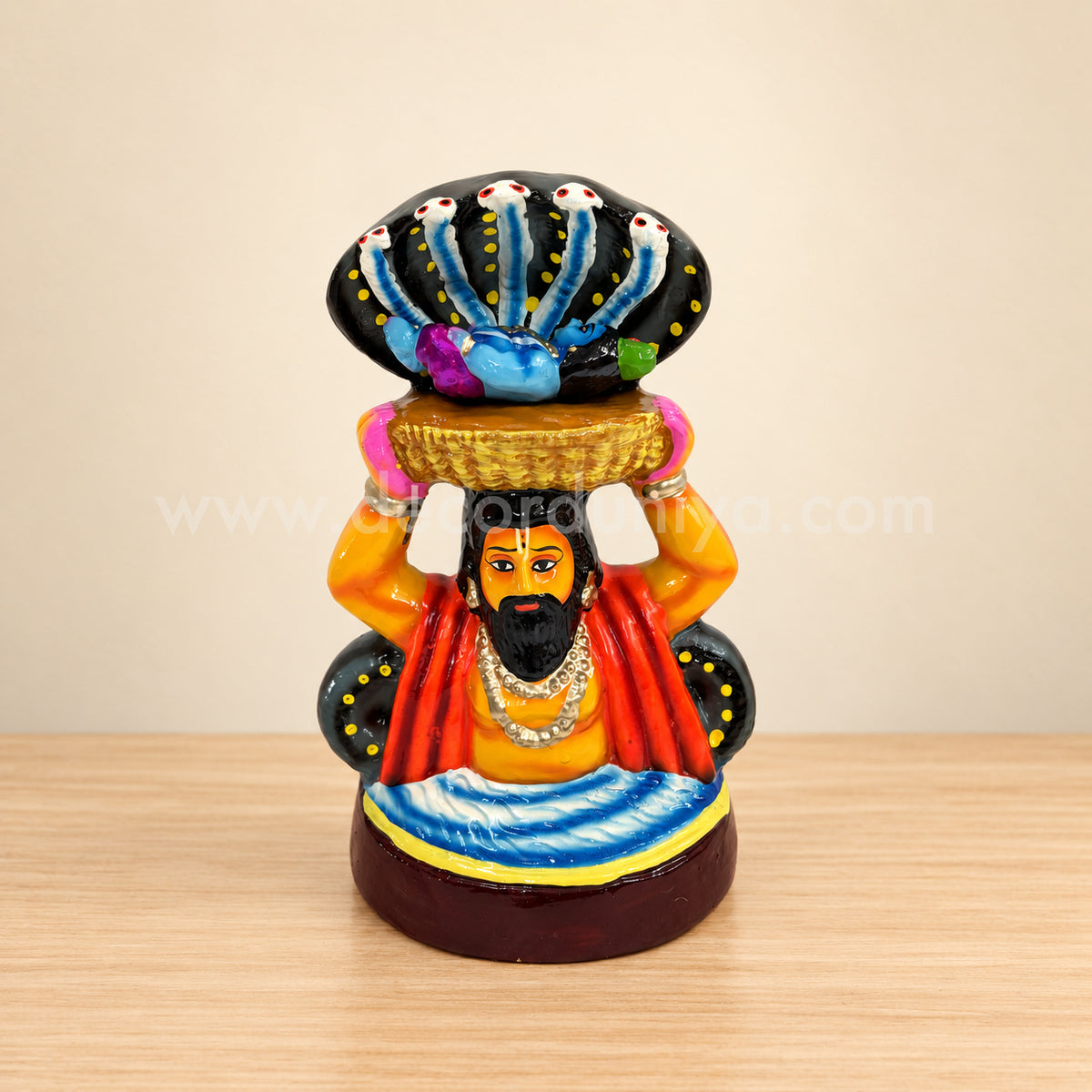Vasudevar with Baby Krishna Clay Golu Doll Set | Navaratri Golu Bommai & Pooja Décor – TKS26
