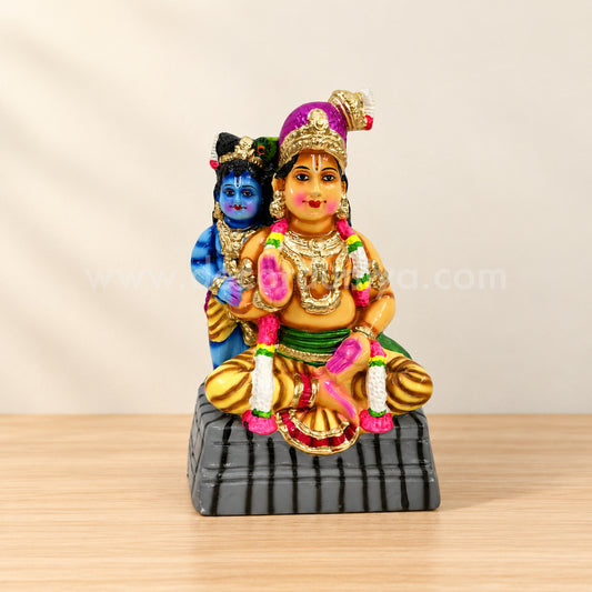 Nammazhwar with Lord Krishna Clay Golu Doll | Navaratri Golu Bommai & Pooja Décor – TKS36