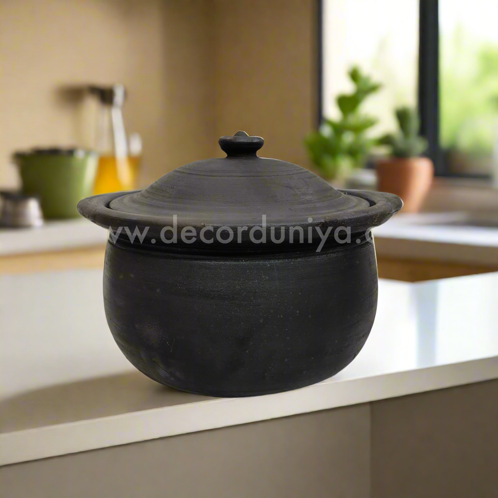 Fine Finish Black Pot with Lid - BP3-c