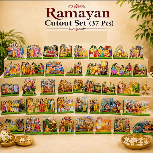 Ramayanam MDF Golu Cutouts Set | 37-Piece Lord Rama Story Display | Pre-Order – KLM2