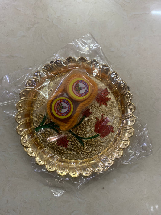 Manjal KumKum  with Plate - KMH3