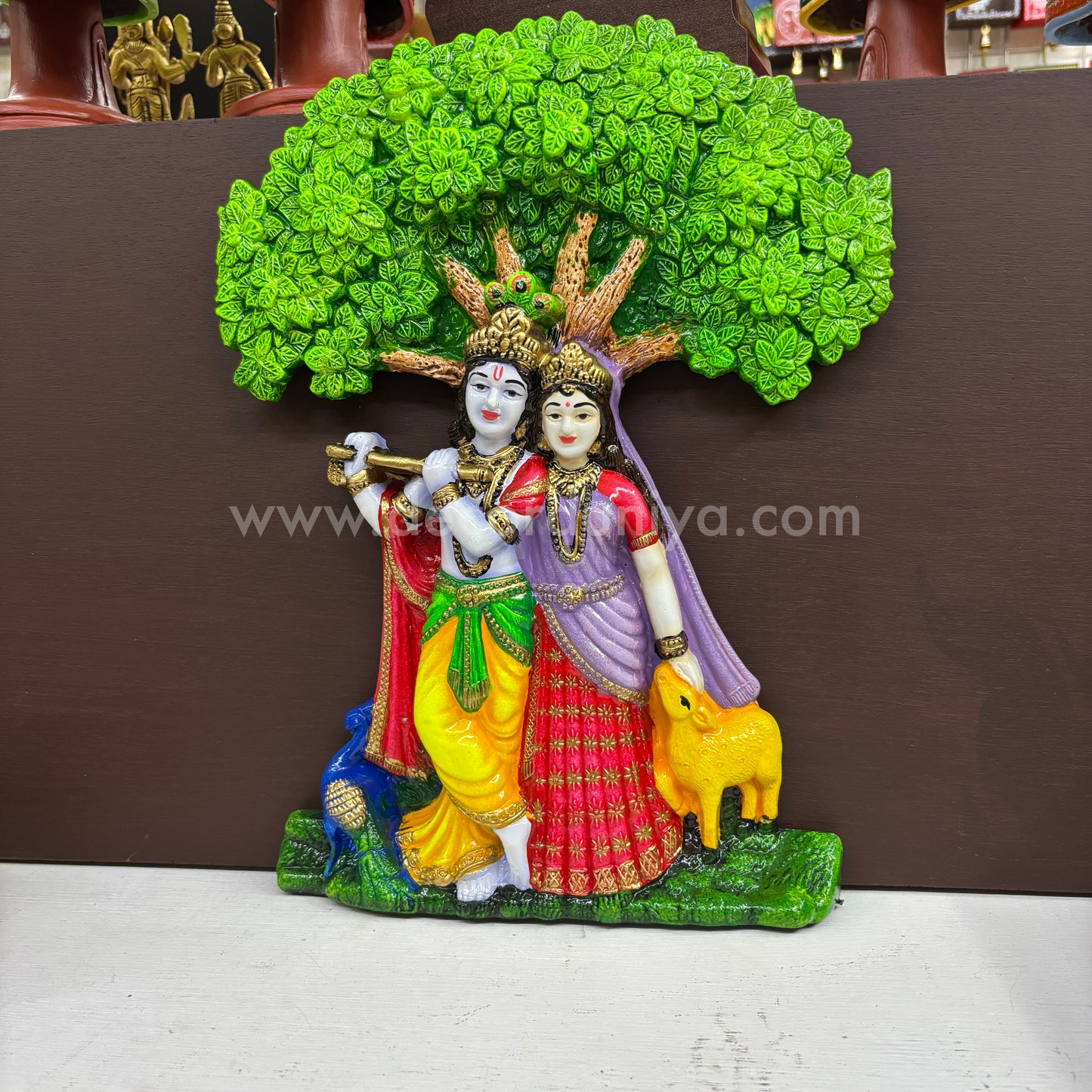 Radha Krishna Wall Hanging with Tree - BKI20