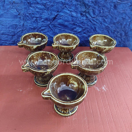 Ceramic Agal Vilakku with Paadam- Diya - CA10