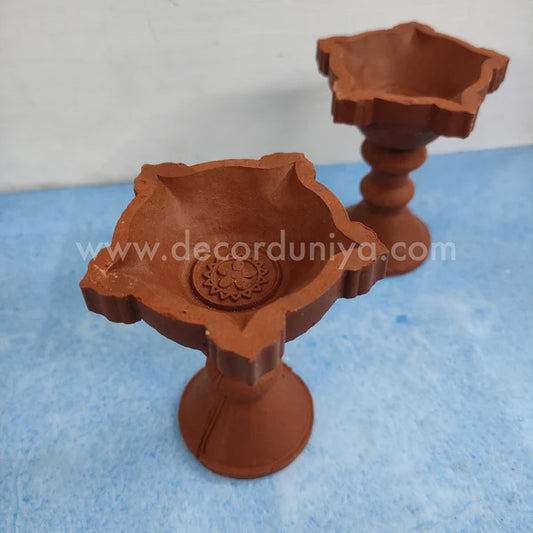 Clay Kuthu Vilakku - Pair of 2 Nos - CKV1