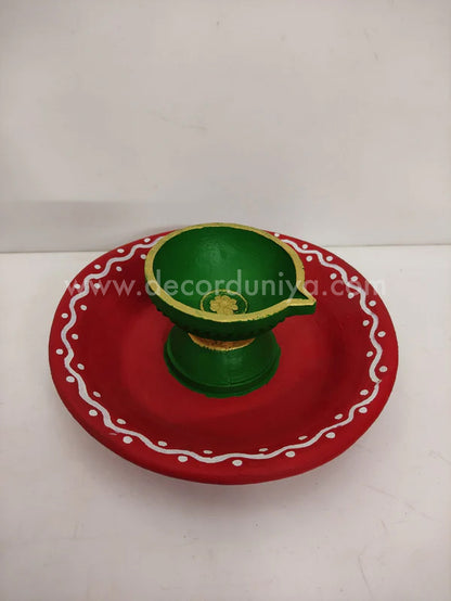 Clay Paatham Vilakku with Plate - CPL40