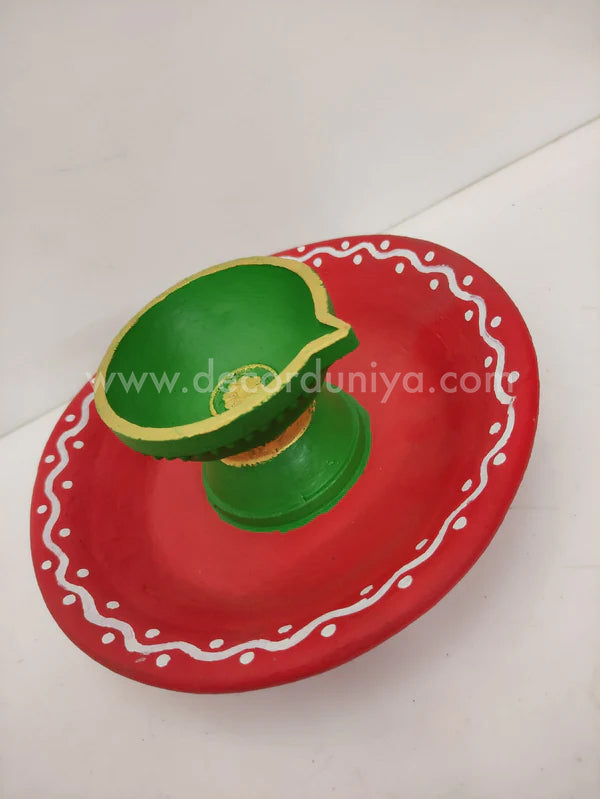 Clay Paatham Vilakku with Plate - CPL40