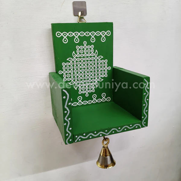 Closed Wooden Kolam Wall Shelf, Vilakku Madam - CVM1