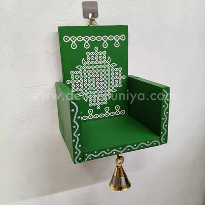 Closed Wooden Kolam Wall Shelf, Vilakku Madam - CVM1