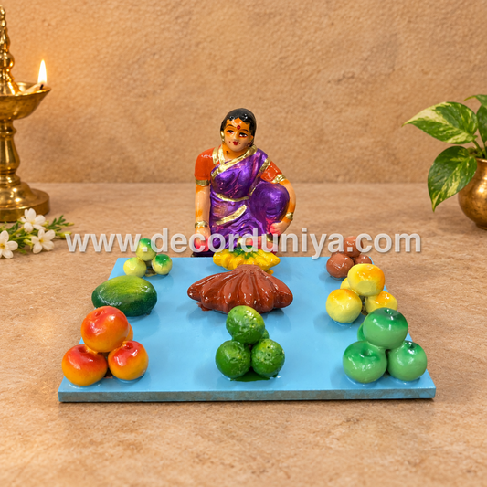 Pazha Kadai | Fruit Seller | Golu Bommai | Decor Duniya Golu Dolls | Navaratri Golu Bommai - TK910