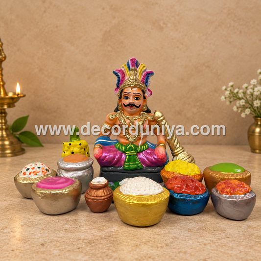 Maya Bazar Set | Kadorgajan Set | Clay Golu Bommai Set | Golu Doll | Navaratri Golu Bommai - TK56