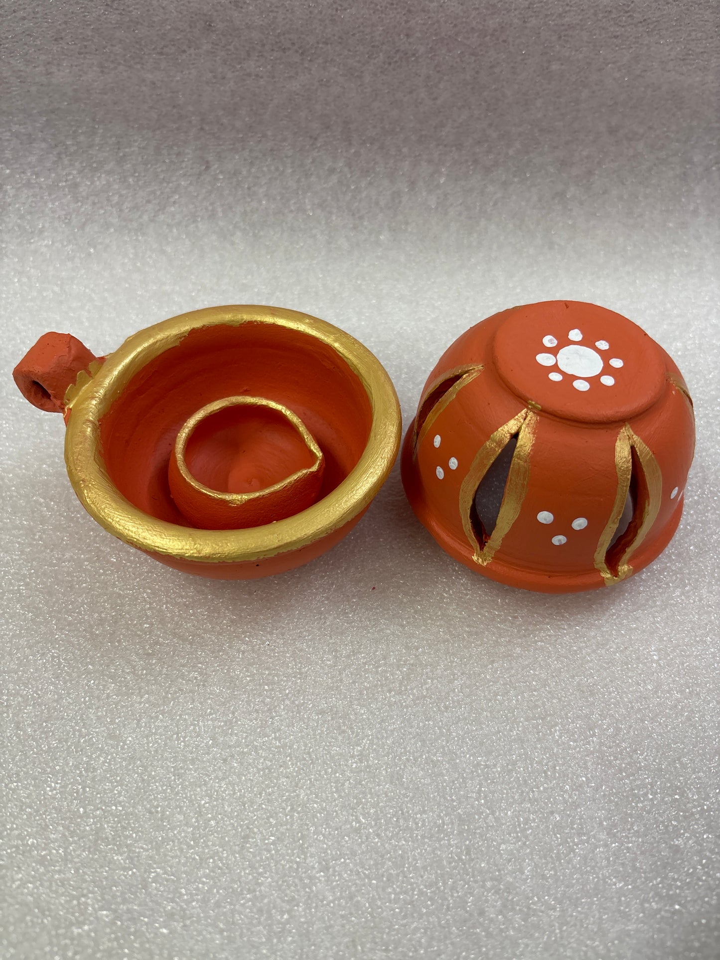 Clay Anaya vilakku - Agal Vilakku with Lid - Diya - ANL1