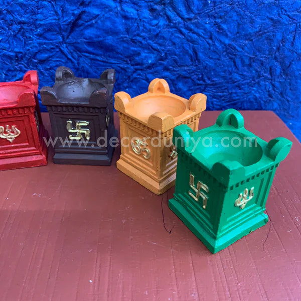 Clay Vilakku, Thulasi Maadam Diya - Set of 6 Pcs - DD10
