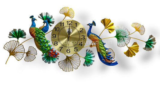 Peacock Metal Art Clock - GNPMA2