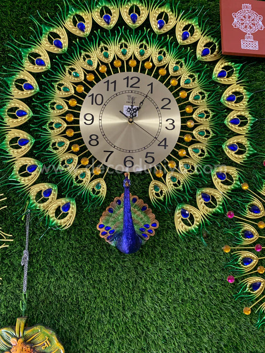 Peacock Metal Art Wall Clock - GNPMA1