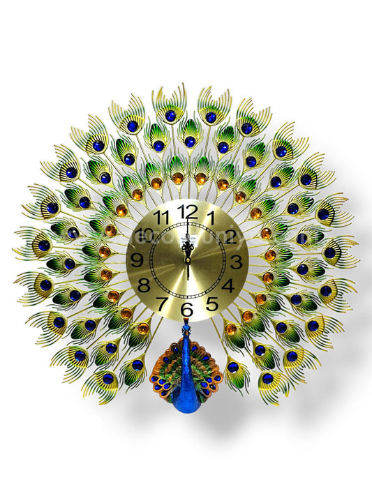 Peacock Metal Art Clock - GNPMA6