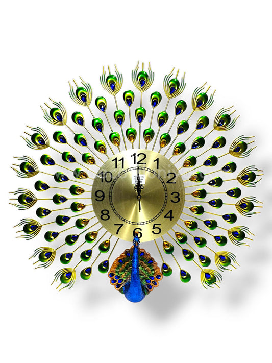 Peacock Metal Art Clock - GNPMA8