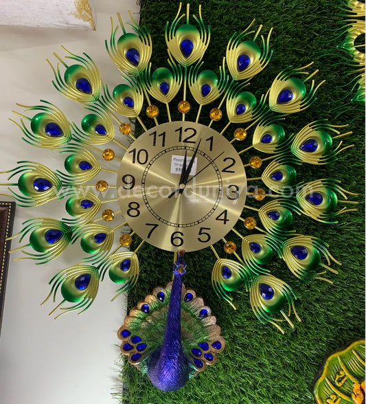 Peacock Metal Art Wall Clock - GNPMA9