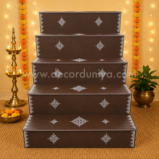 Dismantable 5 step Golu Padi | 48 inches Width - DGP18