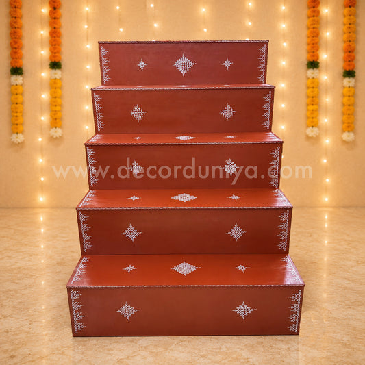 Dismantable 5 step Golu Padi | 48 inches Width - DGP18