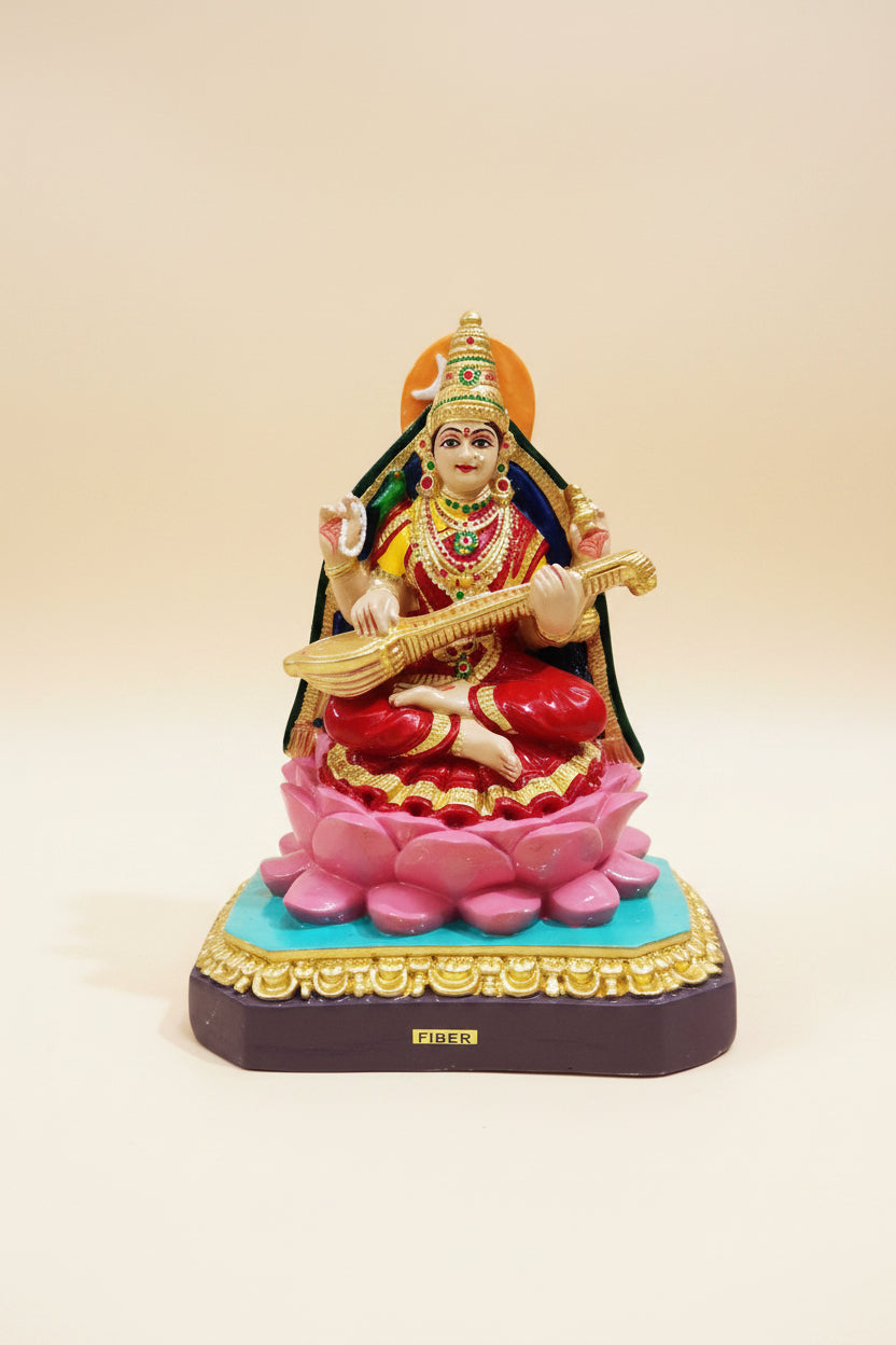 Saradha Devi with Veena | Fibre Golu Bommai | Decor Duniya Golu Dolls | Navaratri Golu Bommai - DN96
